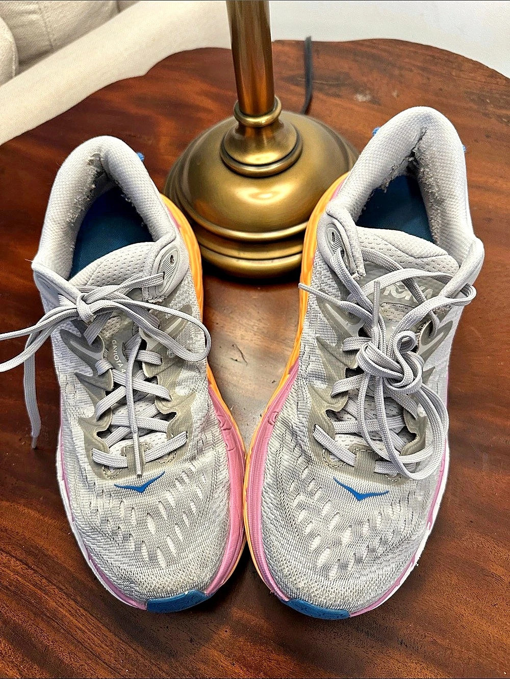 HOKA Gaviota 4 Women's Athletic Shoes US 9B Gray & Pink